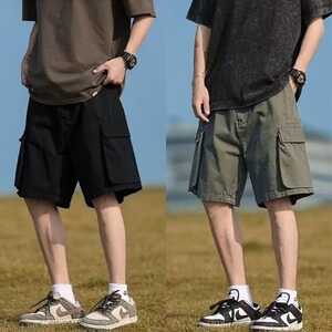 [013]宽松百搭潮夏季工装裤子男五分裤休闲短裤A079-Q500-P21图片