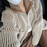 【592025】宽松拉链开衫毛衣秋季2025新款时尚上衣A079-596-P57，男装针织衫/毛衣，电商A079