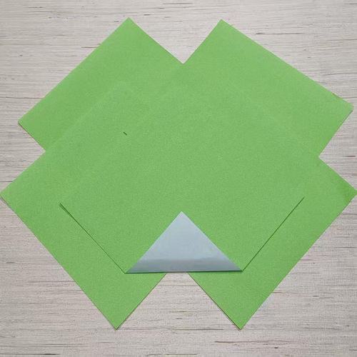 嫩绿色白色双色纸正方形折纸蓝白专业折纸24cm 35cm 70cm