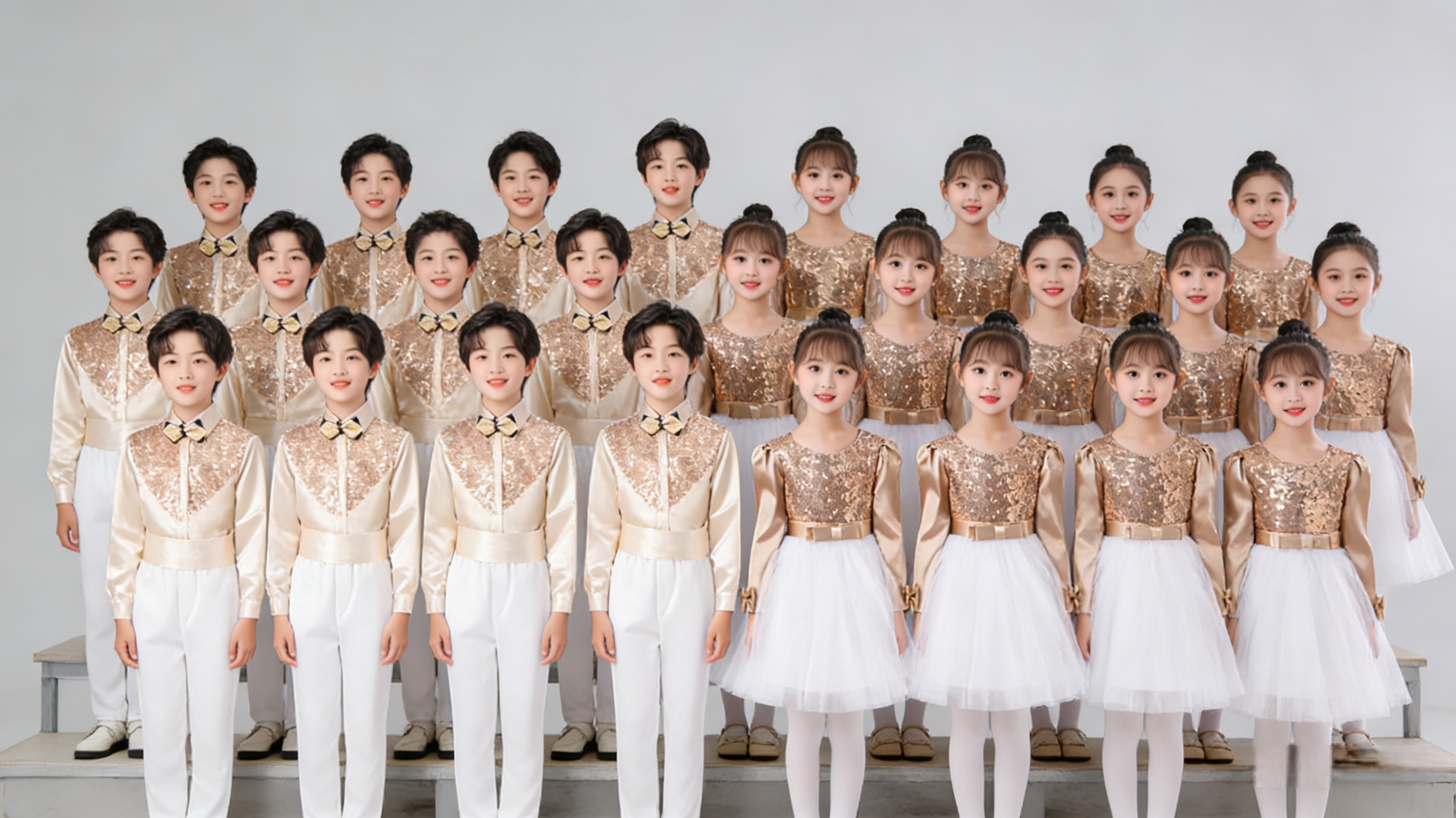 新款儿童演出服男女童亮片合唱团朗诵舞蹈表演服装小学生合唱服