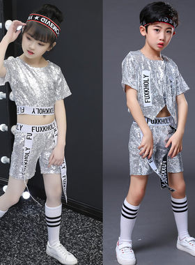 儿童爵士舞嘻哈风小孩演出服