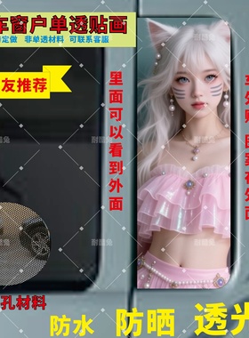 汕德卡G7G5C7H豪沃TX德龙M3000货车侧小窗玻璃装饰贴画单透车贴纸