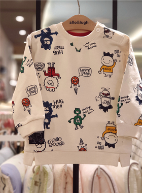 allolugh2026春秋款韩版童装秋男童薄款卡通上衣T恤长袖洋气812