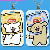 马尔济斯小狗可爱卡通学生滑盖卡套饭卡公交卡身份证件保护套收纳