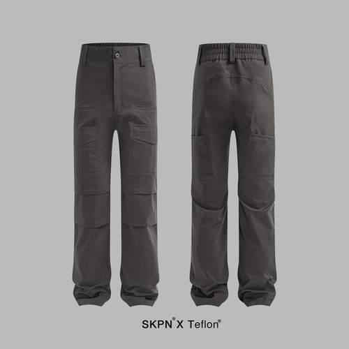 SKPN秋冬军鸟风特氟龙防泼水面料战术休闲裤宽松微喇机能尼龙长裤