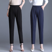 大码 薄款 胖mm200斤黑色裤 子休闲中年女裤 老人 哈伦裤 妈妈裤 女夏季