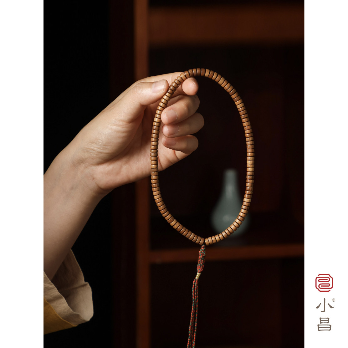 小昌念珠【虚舟】老山檀手串流苏吊坠复古民族风