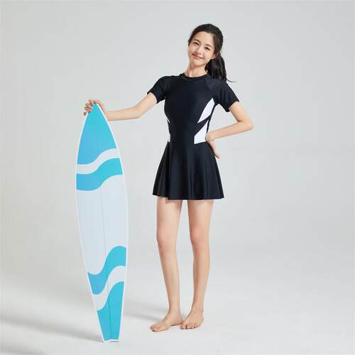 汐姿澜女裙式分体大胸大罩杯泳衣