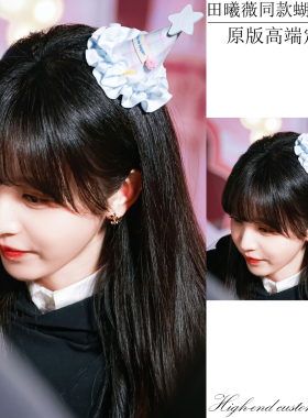 田曦薇同款蝴蝶耳钉少女感