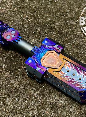 BitsBits二代钛合金骷髅大宝剑高端车钥匙挂件EDC把玩件减压玩具