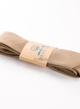 时尚潮流韩版欧洲同步复古亚麻棉布麻棉浅棕棕色咖啡5CM手工领带