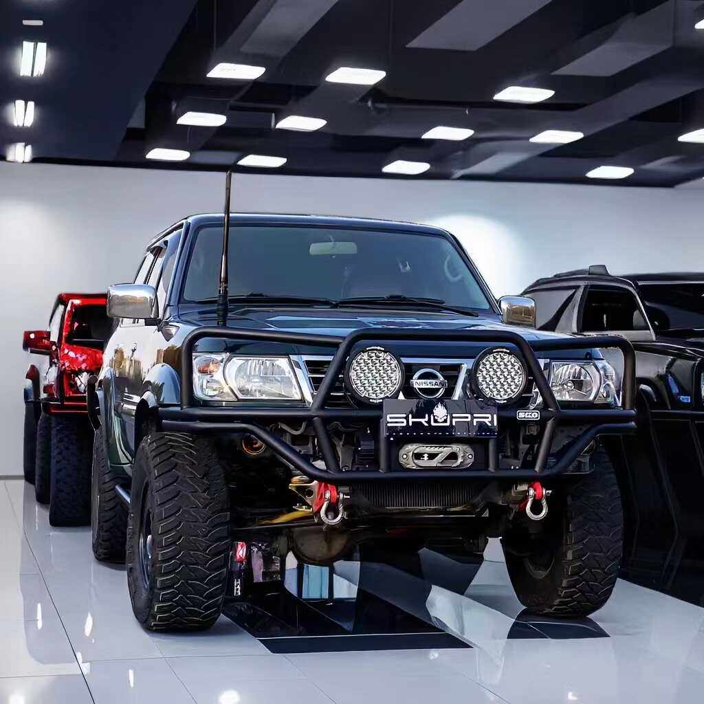 途乐y61改装前杠轻量化竞技绞盘澳式牛栏保险杠防撞杠越野护杠