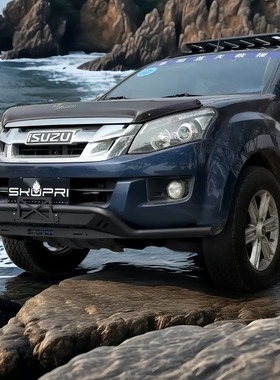 五十铃皮卡dmax领拓通用改装前杠无损短杠轻量化竞技杠越野防护杠