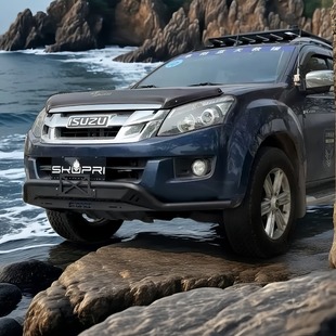 五十铃皮卡dmax领拓通用改装前杠无损短杠轻量化竞技杠越野防护杠