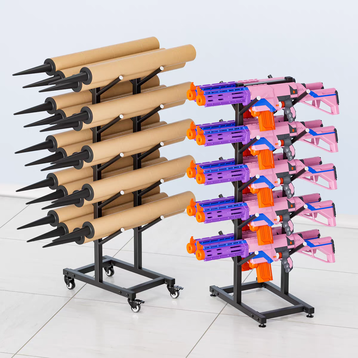 多层烟花加特林存放架春节摆摊架子笛箫刀剑架兵器滑板通用展示架,商业/办公家具,置物架/陈列架/储物架/展示架,淘宝优惠券,粉丝福利购,淘宝优惠卷