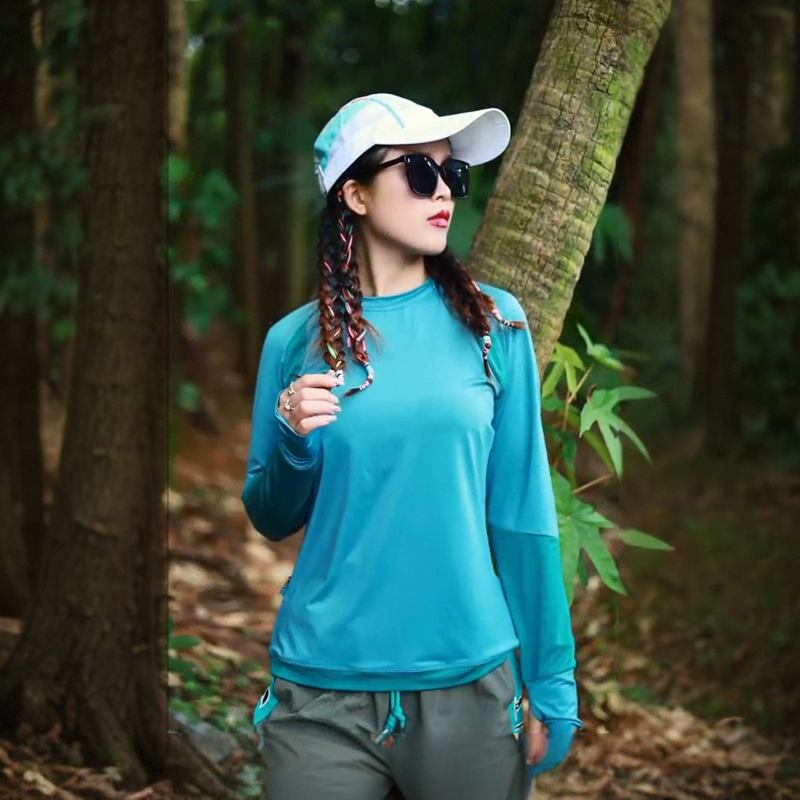 勘探基地户外防晒速干衣运动服女
