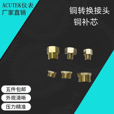 铜补心 转换接头 压力表转接 铜转换接头