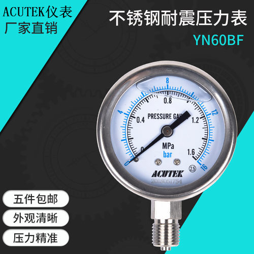 上海不锈钢耐震压力表ACUTEK工程