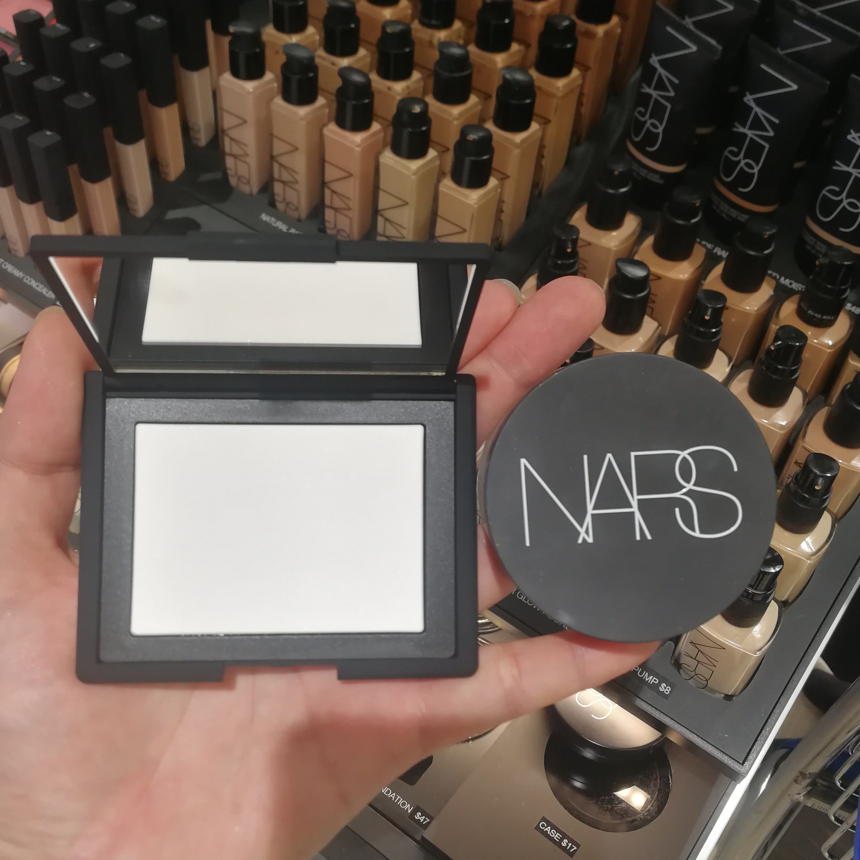 现货 nars 裸光散粉蜜粉 10g 蜜粉饼 大饼 crystal 透明
