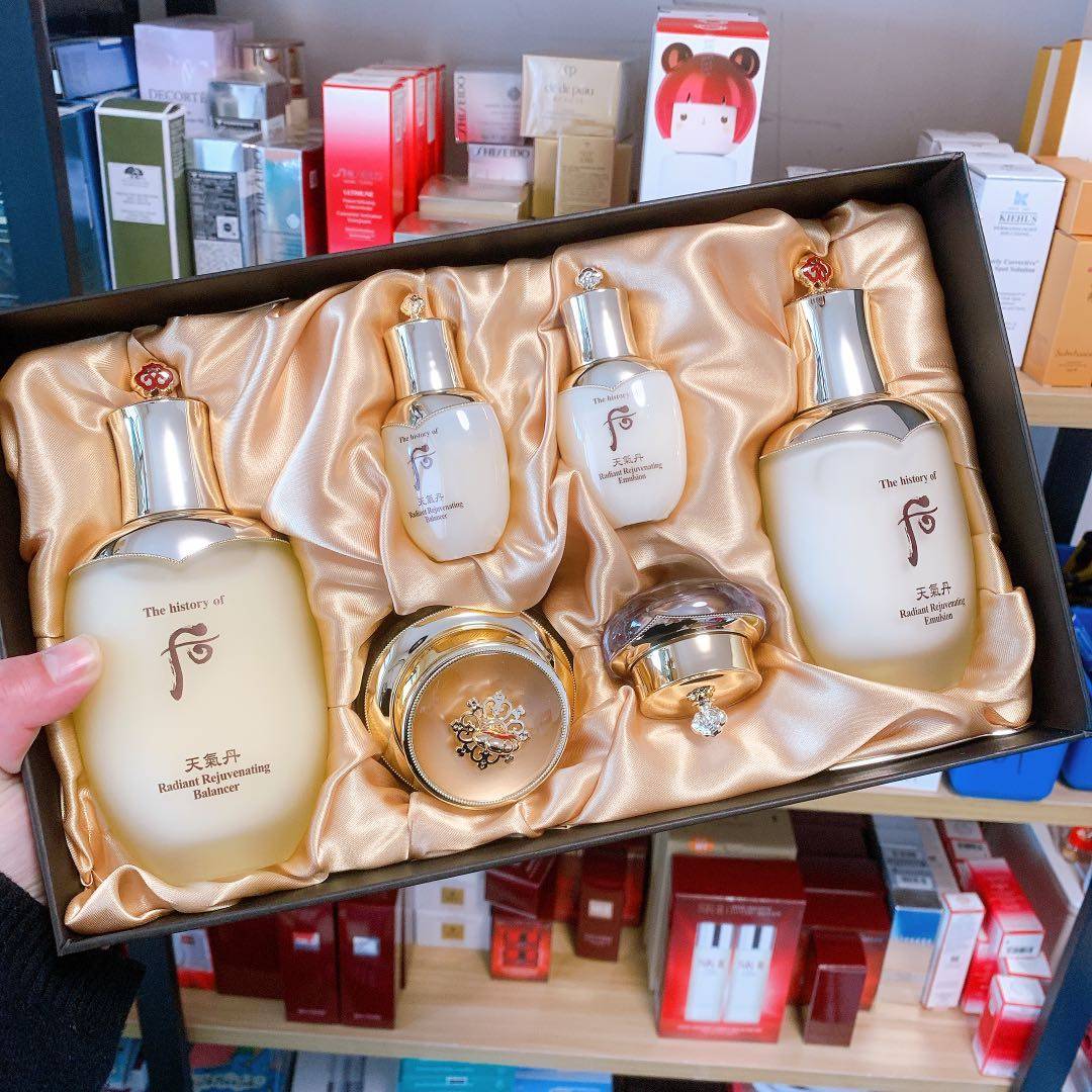 韩国后whoo天气丹套盒 水妍/津率/拱辰享/秘贴 护肤补水保湿套装