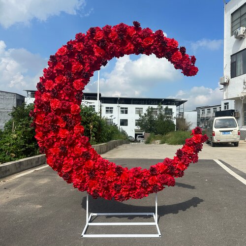婚庆花艺月亮拱门订婚宴高端装饰