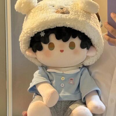 乖软40CM娃衣坐姿棉花娃娃公仔帽子玩偶衣服一番属性替换生日套装