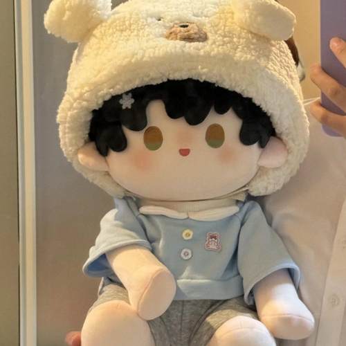 乖软40CM娃衣坐姿棉花娃娃公仔帽子玩偶衣服一番属性替换生日套装