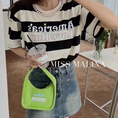 短袖韩版字母印花棉女T恤