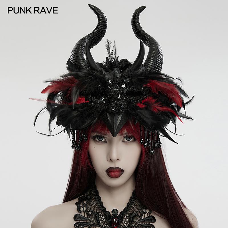 暗黑哥特恶魔之眼头饰头套女