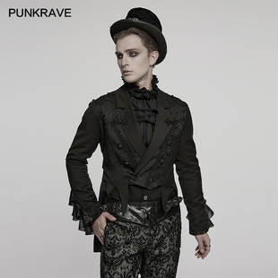 PUNKRAVE哥特风华丽奢华西装外套暗黑绅士男礼服休闲长袖外搭修身