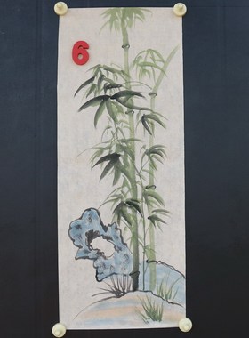特价处理无款练手绘写意竖幅24X68厘米花鸟国画装饰字画RD591806
