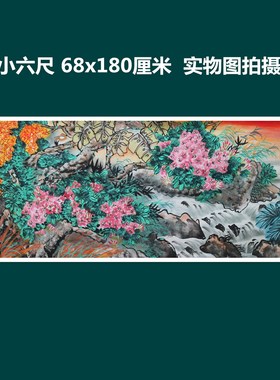 手绘无款家居客厅装饰宣纸水墨大写意小六尺花鸟特价字画RF5602