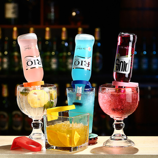 创意鸡尾酒杯卡扣杯 饮料杯 玻璃杯倒扣高脚杯子啤酒杯扎啤杯个性