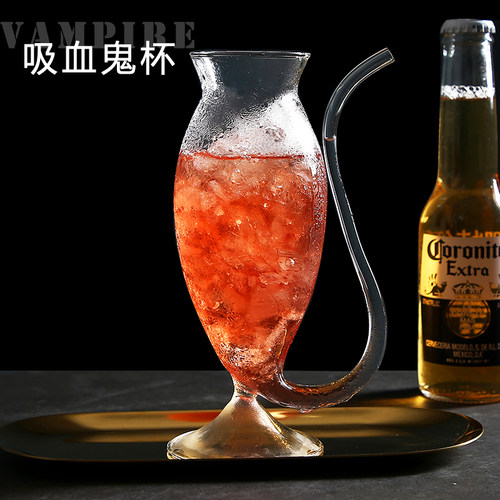吸血鬼杯耐热透明玻璃抖音猫尾