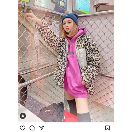 亏清捡漏不退换~Au St Leopard Splice Sherpa Jacket 女士外套