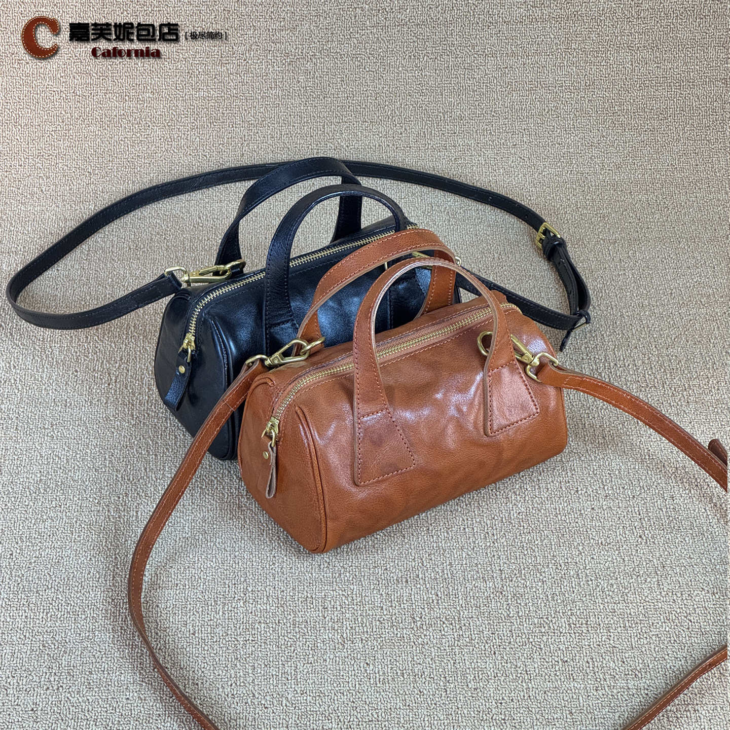 真皮手提包头层牛皮单肩斜挎包女图片