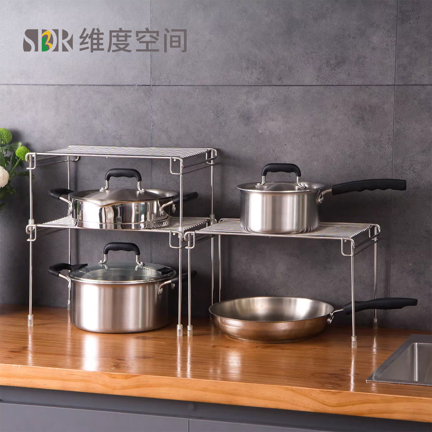 304不锈钢单层储物架 橱柜内分层架柜子多层厨房置物架台面放锅架,厨房/烹饪用具,厨房置物架/置物柜/角架,淘宝优惠券,粉丝福利购,淘宝优惠卷