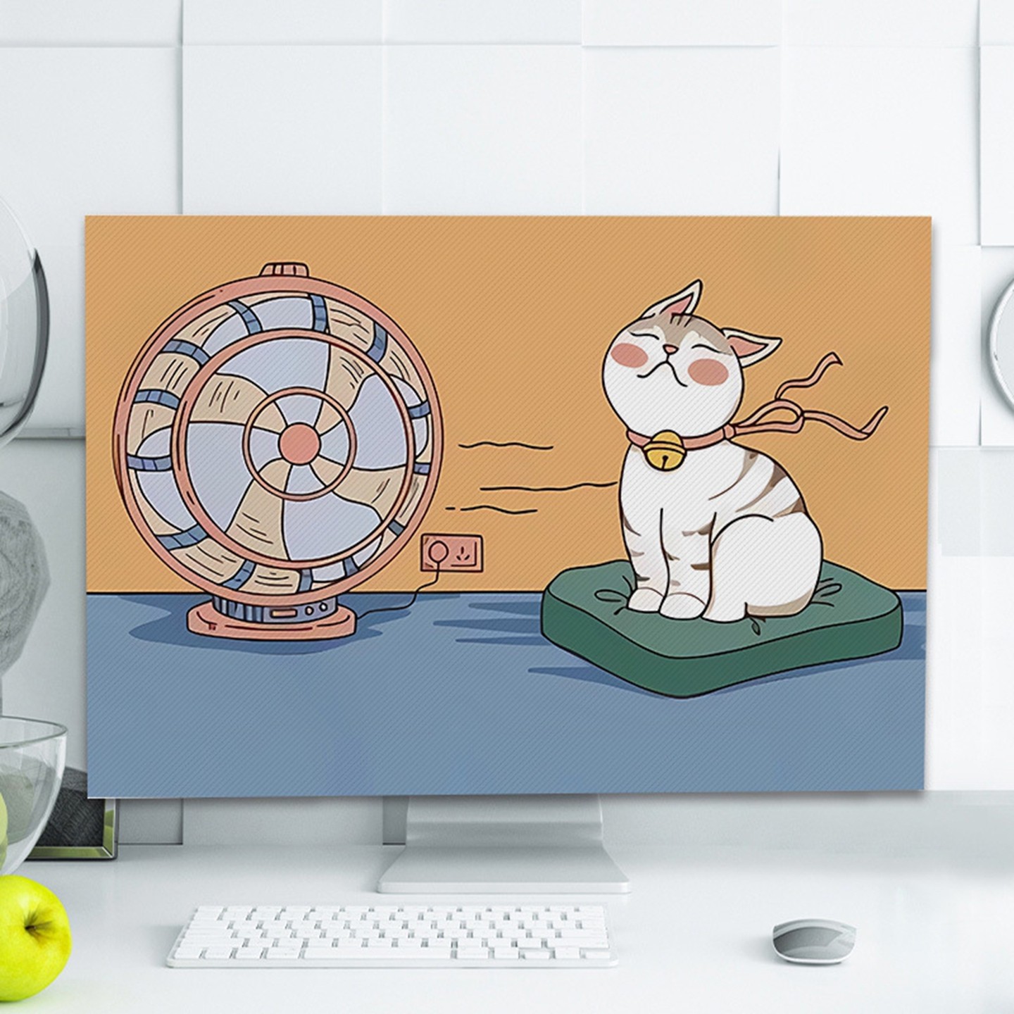 电脑盖巾电脑罩罩防水防尘防晒卡通可爱百搭24寸32寸保护套防尘罩,居家布艺,万能盖巾,淘宝优惠券,粉丝福利购,淘宝优惠卷