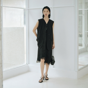 真两件连衣裙套装女26夏季新款宽松显瘦通勤中长裙