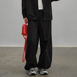 新品 百搭户外运动休闲直筒裤 纯色高腰休闲长裤 时尚 女韩版 2026春季