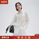 宽松显瘦气质通勤长袖 2025秋季 上衣 百搭纯麻衬衫 女士韩版 新品 时尚