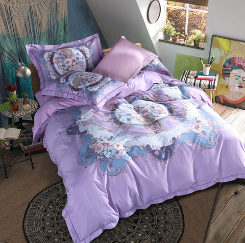 四件套全棉纯色纯棉婚庆床品套件