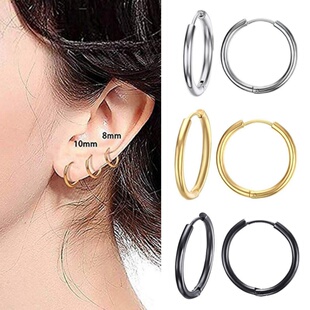 耳环男网红耳钉女单只潮流个性男款气质嘻哈耳扣耳圈新款耳骨钉