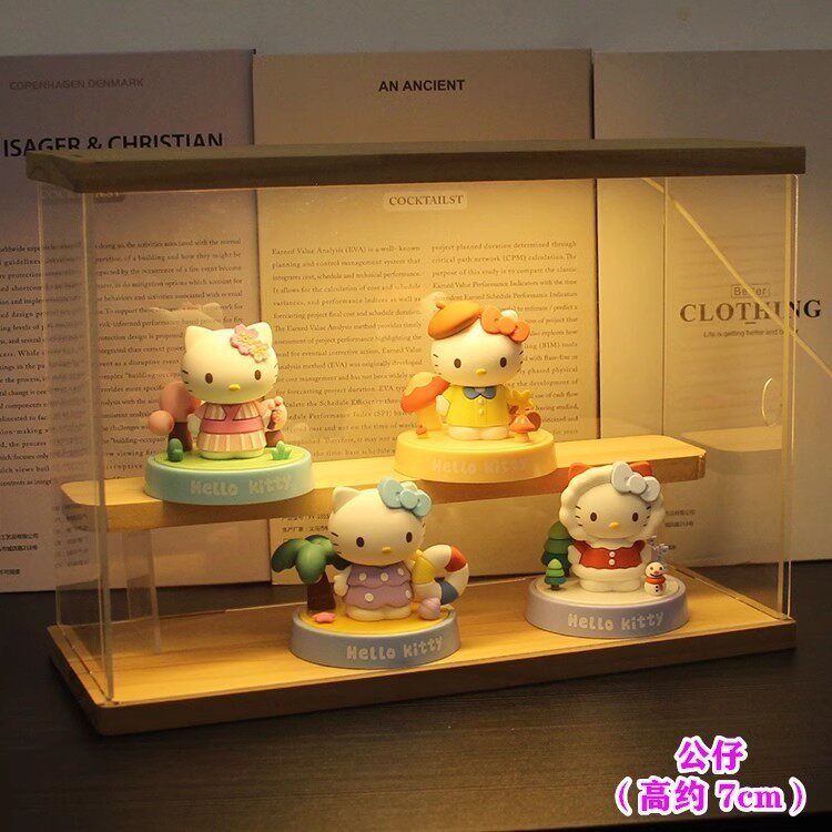 hellokitty凯蒂猫电脑办公桌面车内装饰氛围灯光摆件盲盒礼物女生