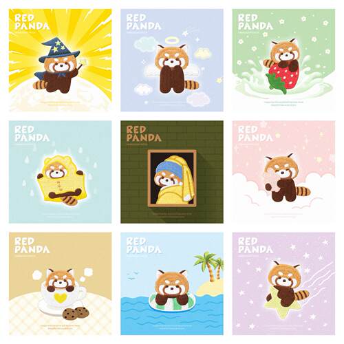 可爱小熊猫刺绣补丁贴包包ipad手机衣服装饰贴diy布贴动物园礼品