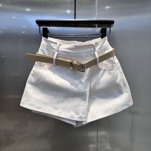 女高腰显瘦百搭通勤风防走光A字裙 白色裙裤 2026春夏季 设计感时尚