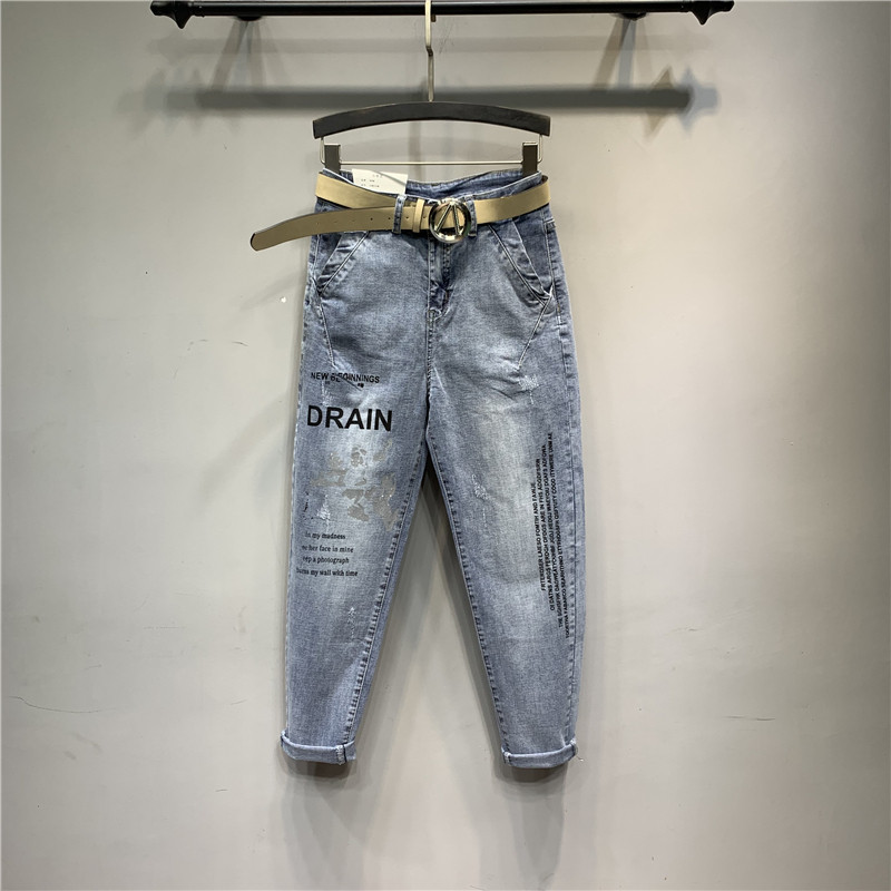 欧洲站2023春夏新款韩版哈伦裤