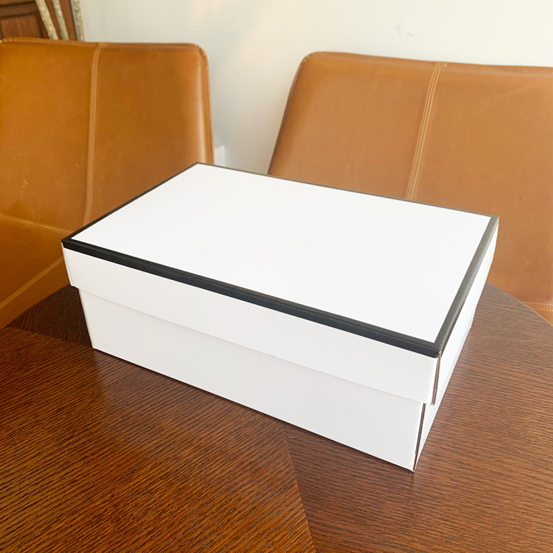 纸盒鞋盒直播背景墙黑白礼盒小香风定制加固收纳盒天地盖快