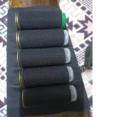 跨境新5 Rounds Shotgun Buttstock Ammo Pouch Shell Holder Bu