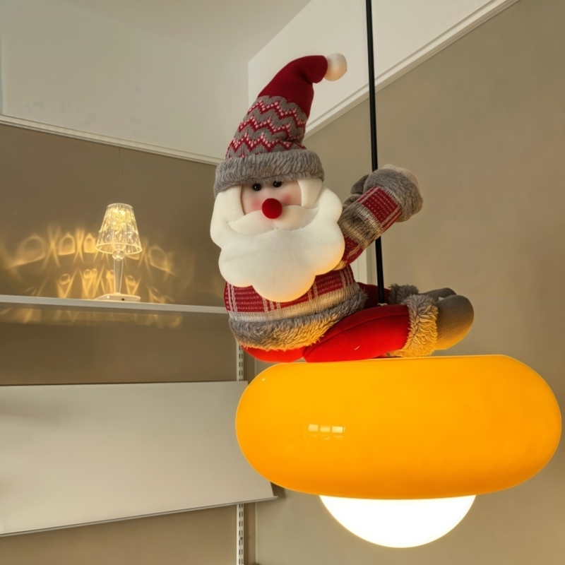 圣诞节装饰场景布置圣诞老人毛绒吊灯创意挂件公仔玩偶氛围感摆件